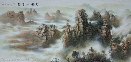 風光壁畫圖片素材