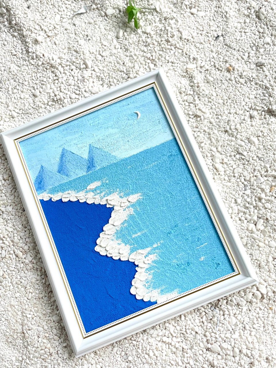 石英砂肌理畫細沙立體感肌理畫白材料砂石畫手工美術diy魚缸白沙